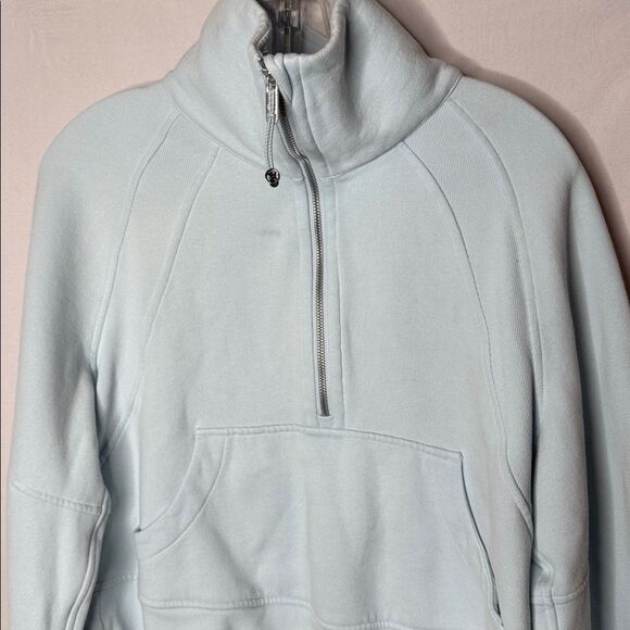 Lululemon Scuba Oversized Funnel Neck Half Zip In Powder Blue. Size XS/S. - Picture 7 of 10